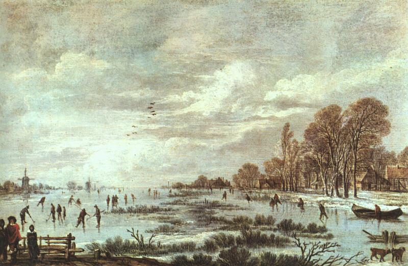 Aert van der Neer Winter Landscape oil painting picture